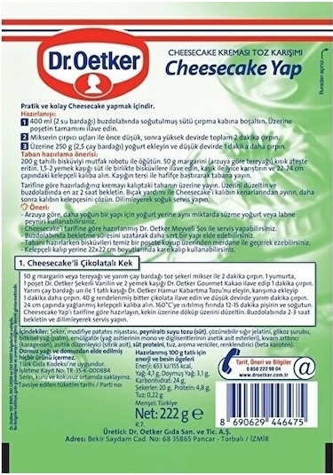 Dr. Oetker Cheesecake Yap 222 G