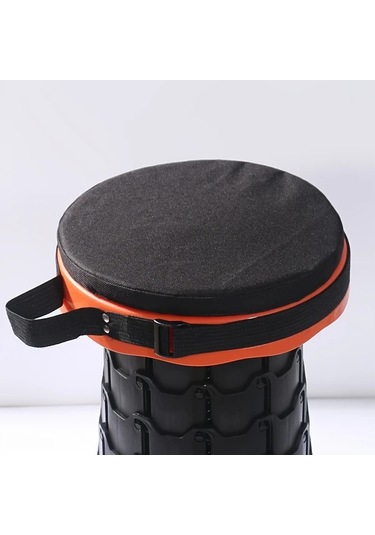 Chuangyinshop 1 Adet Gri Kamp Taburesi Pufu - Nylon Polyester Katlanır Portatif Outdoor Gri