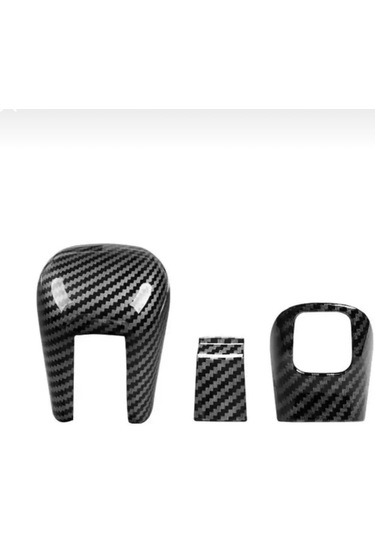 Civic Fc5 Fk7 İçin Uyumlu Karbon Desenli Vites Topuzu Tam Kaplama 2016-2021 Tam Set Karbon - Siyah