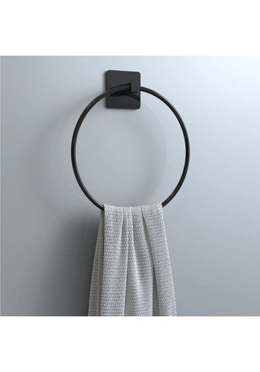 Zmc Bilişim Kendiliğinden Yapışkanlı Siyah Paslanmaz Metal Yuvarlak Havluluk Çok Renkli