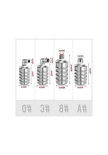 Tongxida Bosphorusboutique Vana Tam Şamandıra Paslanmaz Otomatik Küresel Kontrolör Gümüş Çelik B 304 Lb Çok Renkli/ Çok Renkli