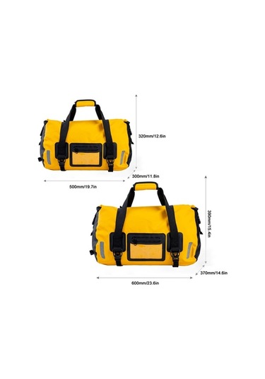 Su Geçirmez Motosiklet Arka Koltuk Çantası Büyük Kapasiteli Motosiklet Çantası Evrense Sarı Sarı