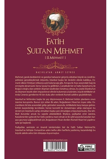Fatih Sultan Mehmet - Padişahlar Serisi - Ahmet Seyrek - Mavi Çatı Yayınları