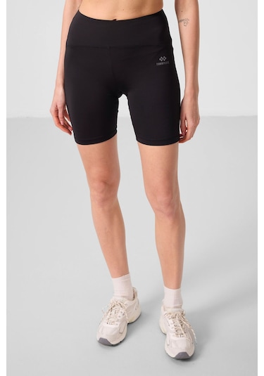 Slim Fit 3lü Paket Siyah-indigo-bordo Kadın Kısa Biker Tayt - 91007 Siyah - Mavi