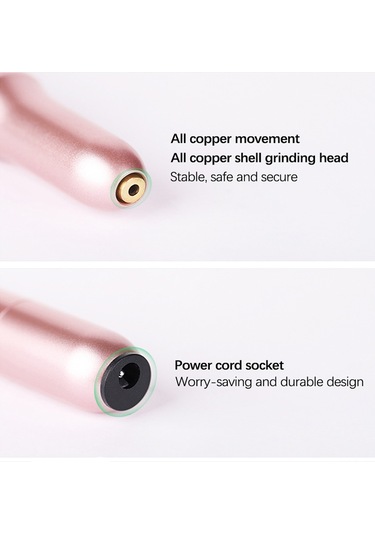 Geeroyoo Usb Şarjlı Mini Tırnak Freze Makinesi - 6 Uçlu Hız Ayarlı Profesyonel Manikür Seti