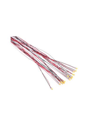 Xindoker Model Aydınlatma İçin 20 Adet 0805 Sarı Led, 0.34mm Tel, 30cm Uzunluk, Isı Dayanıklı, Mini Uygulamalar İçin Diğer