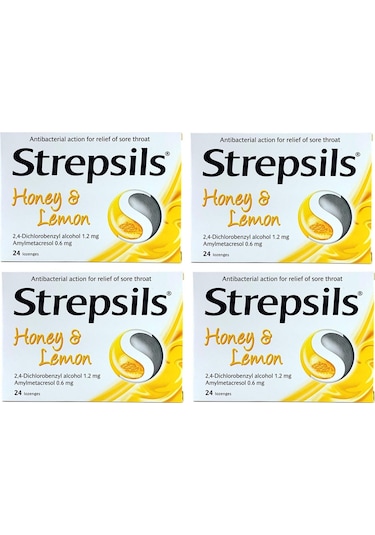 Strepsils Bal Limon Aromalı Pastil 4 x 24'lü