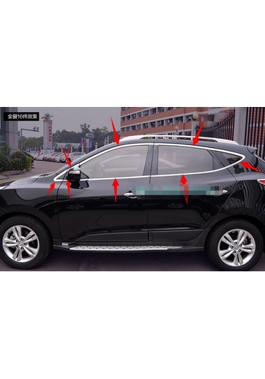 Hyundai İx35 Cam Çıtası Çerçevesi Kromu Nikelajı Komple