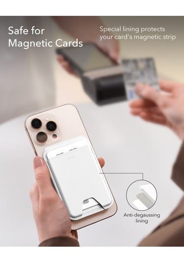 Halolock Magsafe Wallet Standlı Cüzdan Beyaz Beyaz