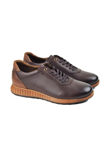 2009 Kahve Spor Hakiki Deri Ayakkabı Kahverengi
