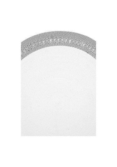 Cool Halı Luke 874 Beyaz Yuvarlak Halı Bohem Örgü Hasır Kilim Dekoratif Mutfak Balkon Banyo Halısı