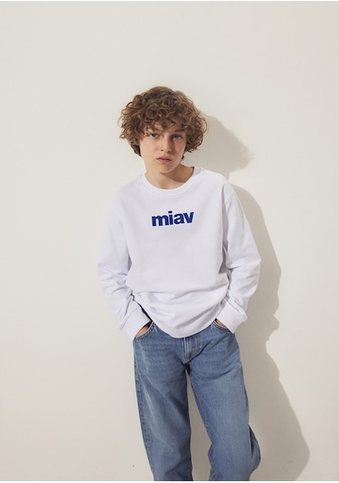 Mavi - Miav Baskılı Beyaz Sweatshirt 6610031-620 Beyaz