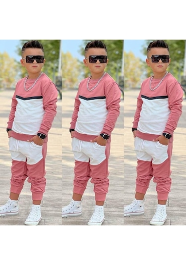 İki İplik Cepli Garson Boy Takımlar Gri - Beyaz
