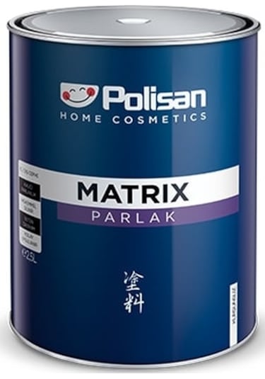 Polisan Matrix Parlak Sentetik Boya Siyah 15 Lt