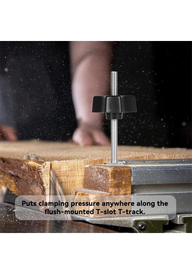 Xurunkeji 5 Set T Cıvata Topuz Takımı, T Vida Ve Plastik Topuz Somunu - Ağaç İşleme Aleti Jigs Vida Fikstürü, 1/4ın Ve T-ray İle Kullanım 15x13x5cm
