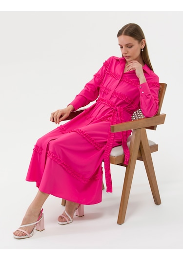 Pierre Cardin Kadın Fuşya Elbise Dokuma 50262953-vr023 Fuşya