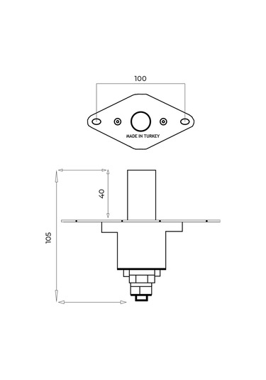 Metal Tır Devre Kesici  12V 24V Akü Şalter Kollu Anahtar