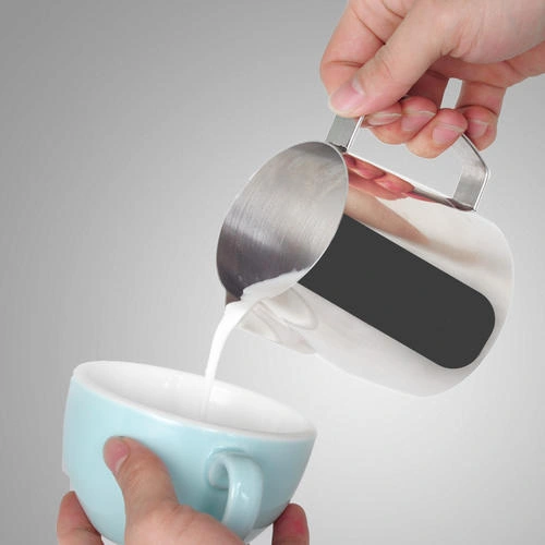 400 Ml Barista Süt Köpüğü Kupa Paslanmaz Çelik Kahve Sürahi Bar Kaplama İle İçme Yapışmaz Aracı Sürahi Mutfak Latte Sanat Kahve Kapları