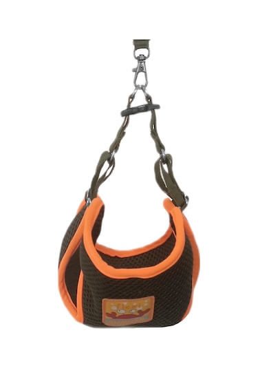Markapet Kedi Köpek Havalı Göğüs Tasma Seti Small 32-40 CM + 130 CM Haki Turuncu