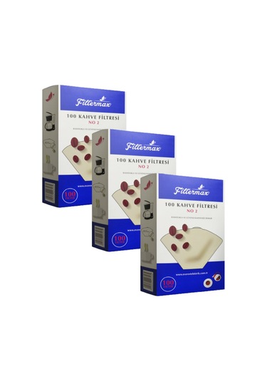 Filtermax 2 Numara Filtre Kahve Kağıdı 3 x 100'lü