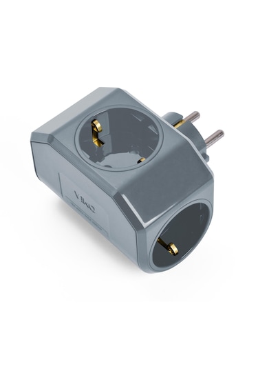 Viko Yonca Plus Üçlü Topraklı Priz Gri - 90303005