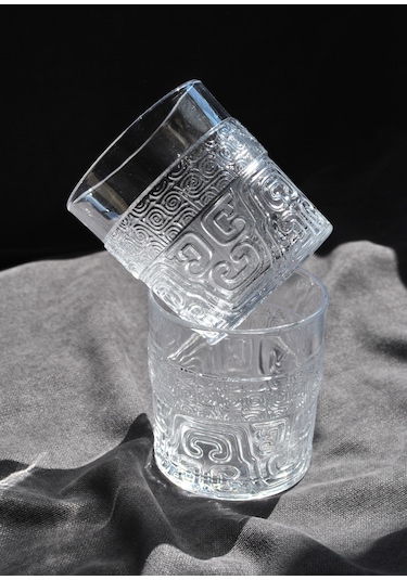 2'li Desenli Viski Kokteyl Bardağı Meşrubat Bardak 345 Ml-kubiz