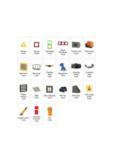 Magformers Mıknatıslı Rescue Set - 50 Parça