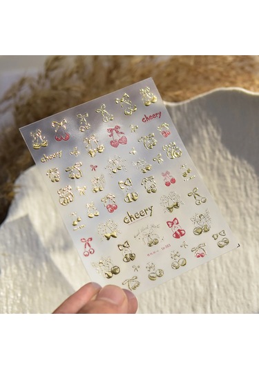 Pembe Saydam Şeftali Jöle Doku 5d Yumuşak Kabartmalı Kabartmalar Kendinden Yapışkanlı Nail Art Etiketler Sevimli Meyve 3d Manikür Çıkartmaları Neon Yellow