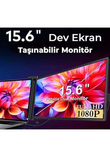 Ultrax 15.6" Tekli Taşınabilir Monitör Çoklu Ekran Fhd Notebook Monitör