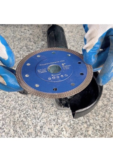 Symbee Mermer, Granit, Fayans Kesici Testere Bıçağı - 125x22.23 Mm 5 İnç Dayanıklı Alaşımlı Çelik Malzeme Kesim Aracı