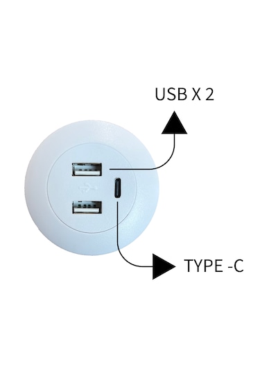Mobilya Gömülü USB & Type-c Şarj Modülü