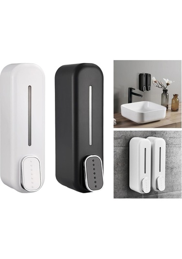 Manuel Basmalı Sıvı Sabunluk 350 Ml Kapasite Banyo Için Sabunluk