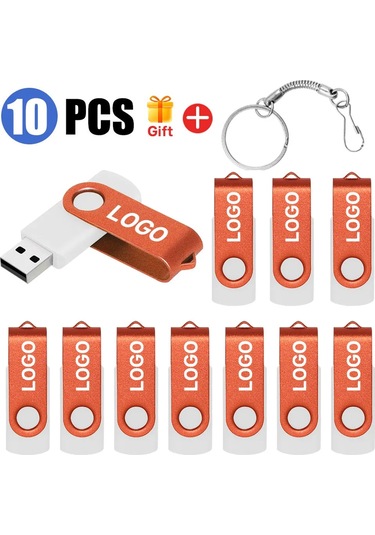 10 Adet/grup Usb 2.0 Flash Sürücü 64 Gb 128 Gb Kalem Sürücü 16 Gb Pendrive 32 Kahverengi 32gb Diğer