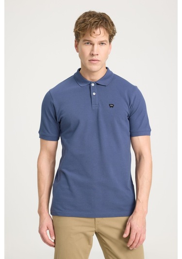 Regular Fit Normal Kesim Polo Yaka %100 Pamuk Lacivert Tişört W7D5K4XX2TXZ8 İndigo