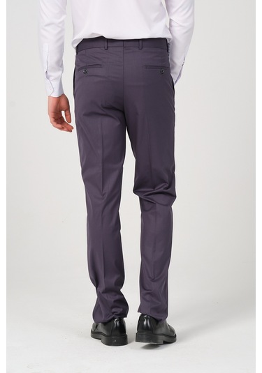 Erkek Regular Fit Kumaş Pantolon Füme