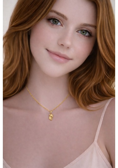 Minimal Koala Figürlü Gold Kolye