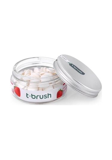 T-Brush Çilek Aromalı Florürsüz Diş Macunu 90 Tablet