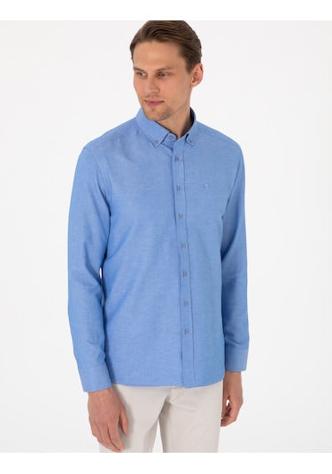 Pierre Cardin Erkek Mavi Gömlek Desenli 50306996-vr036 Mavi