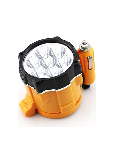 12v Mini Araç Işıldak Spot Mıknatıslı Turuncu