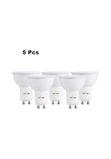 Fosenze Gu10 Tabanlı 7w Led Işık Kaynağı 220-240v 270 Derece 5 Adet 2800-3500k Sıcak Beyaz