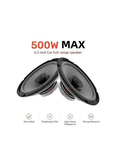 Xuweiwei 6ınch 1pc 6.5 İnç Araç Kornası Hoparlör Yüksek Güçlü Bass Ses Sistemi