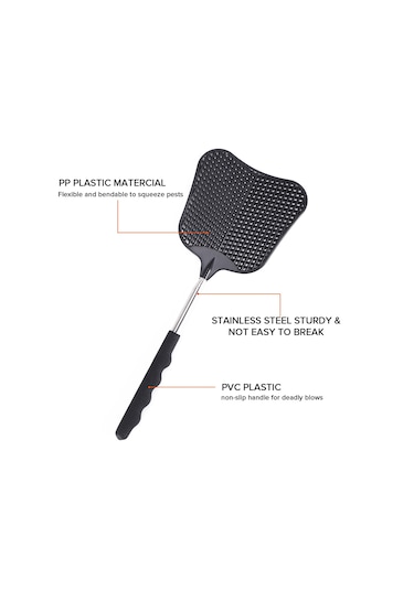 Xurunkeji Sivrisinek Ve Sinek Öldürücü Plastik Sinek Kovucu Geri Çekilebilir Paslanmaz Çelik Çubuk, İç Ve Dış Mekan Kullanımına Uygun 2 Paket