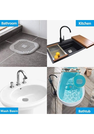 Banyo İçin Banyo, Mutfak Katlanabilir Silikon Filtre, Duş Gideri Kapağı Saç Tutucu, Banyo Duşu, Küvet Ve Mutfak İçin Kullanılır, Vantuzlu, Kurulumu Ve Temizliği Kolaydır Beyaz