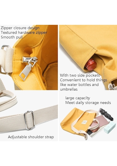 Omuz Çantası Kadın Saplı Kanvas Çanta 001