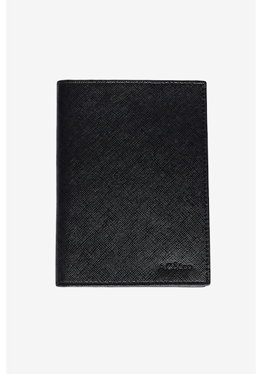 Ac&co / Altınyıldız Classics Erkek Siyah Özel Hediye Kutulu Suni Deri El Yapımı Pasaportluk Siyah