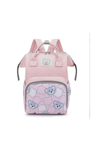 Yy sl51427 Yalıtımlı Su Geçirmez Büyük Kapasiteli Sırt Çantası Taşınabilir Anne ve Bebek Çantası Pembe