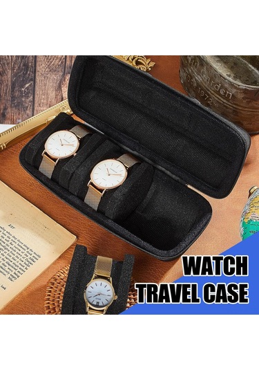 Vkemall Siyah 3 Konumlu Su Geçirmez, Basınç Ve Aşınmaya Dayanıklı Eva Saat Saklama Çantası