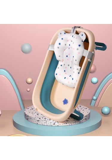 Geekyou Yeni Doğan Bebekler İçin Yükseltilmiş Geniş Beyaz Yıldız Desenli Yıkanma Yatağı - Kaymazsız, Ergonomik Ve Dayanıklı Banyo Matı