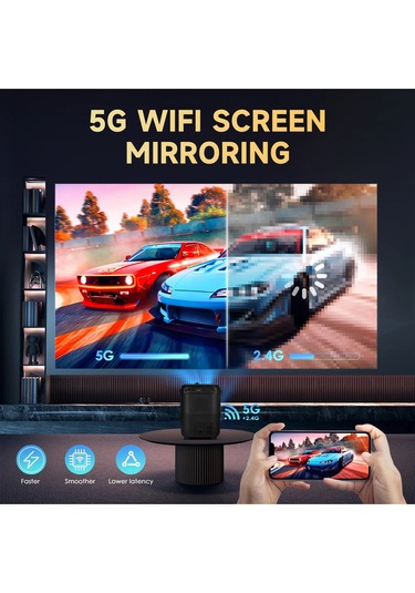 Oyun Canavarı Projeksiyon 1080p 4k Ultra Hd 5g Hz Wifi 5000:1 Kontrast 3gb Ram 2 Kol
