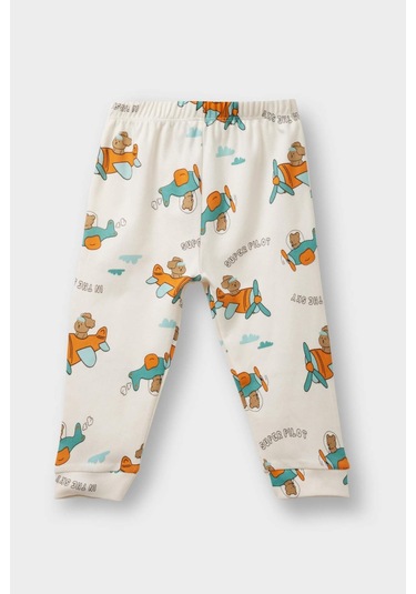 Defacto Erkek Bebek 4lü Pijama Takımı Araç Baskılı Uzun Kollu Üst Uzun Alt F0552a525aube526 Mavi